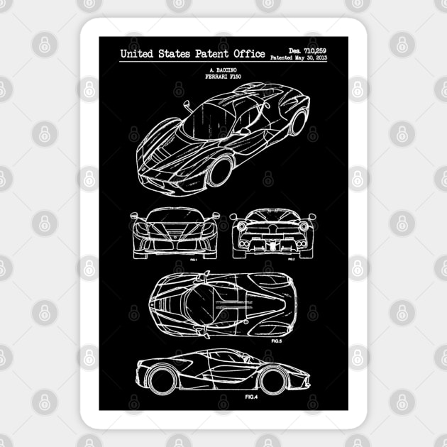 Ferrari S.P.A Enzo Patent White Sticker by Luve